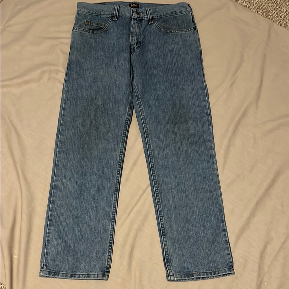 Lee Blue Straight Jeans Classic Style 33x30 GUC